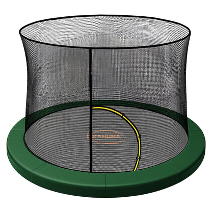 Kahuna 12ft Trampoline Pad and Net - Green
