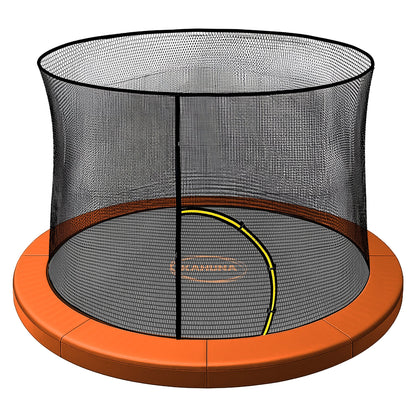 Kahuna 10ft Trampoline Pad and Net in Orange