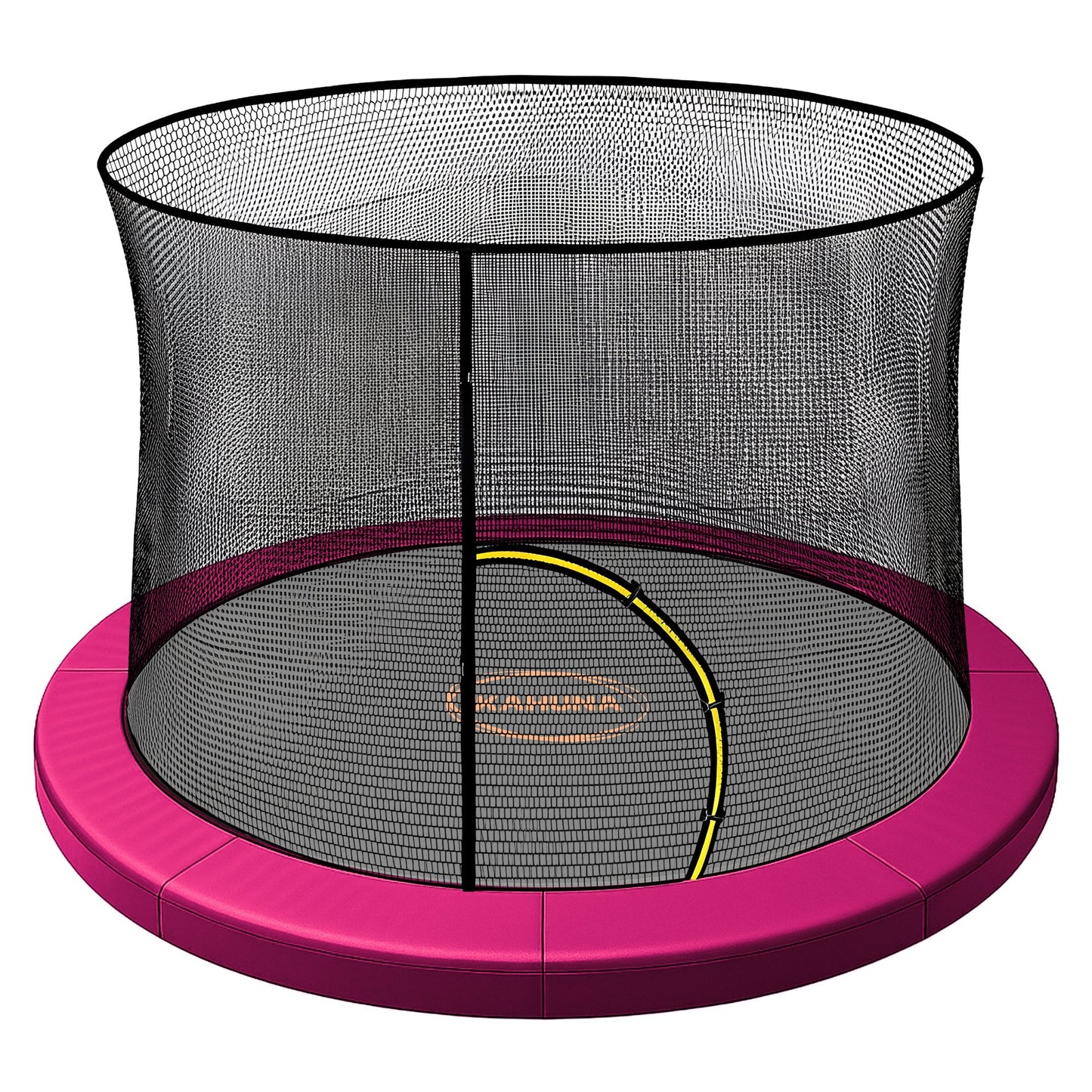 Kahuna 12ft Trampoline Pad and Net in Pink