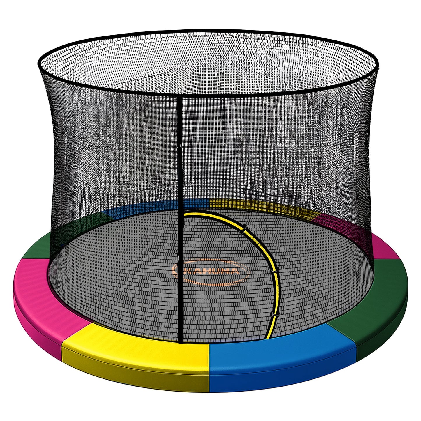 Kahuna 8ft Trampoline Pad and Net in Rainbow