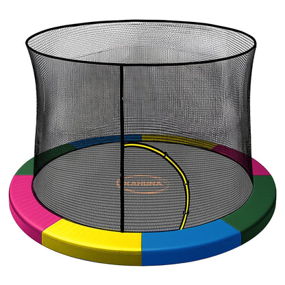 Kahuna 10ft Trampoline Pad and Net in Rainbow