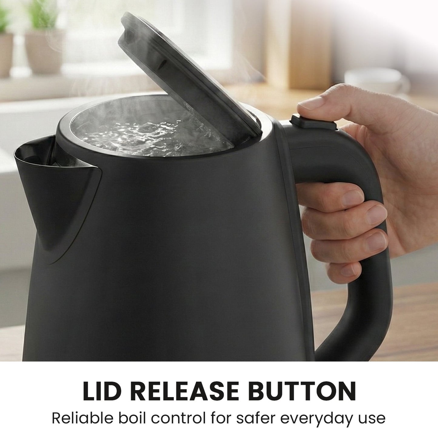 Pronti Silver Noir Collection 1.7L Electric Kettle