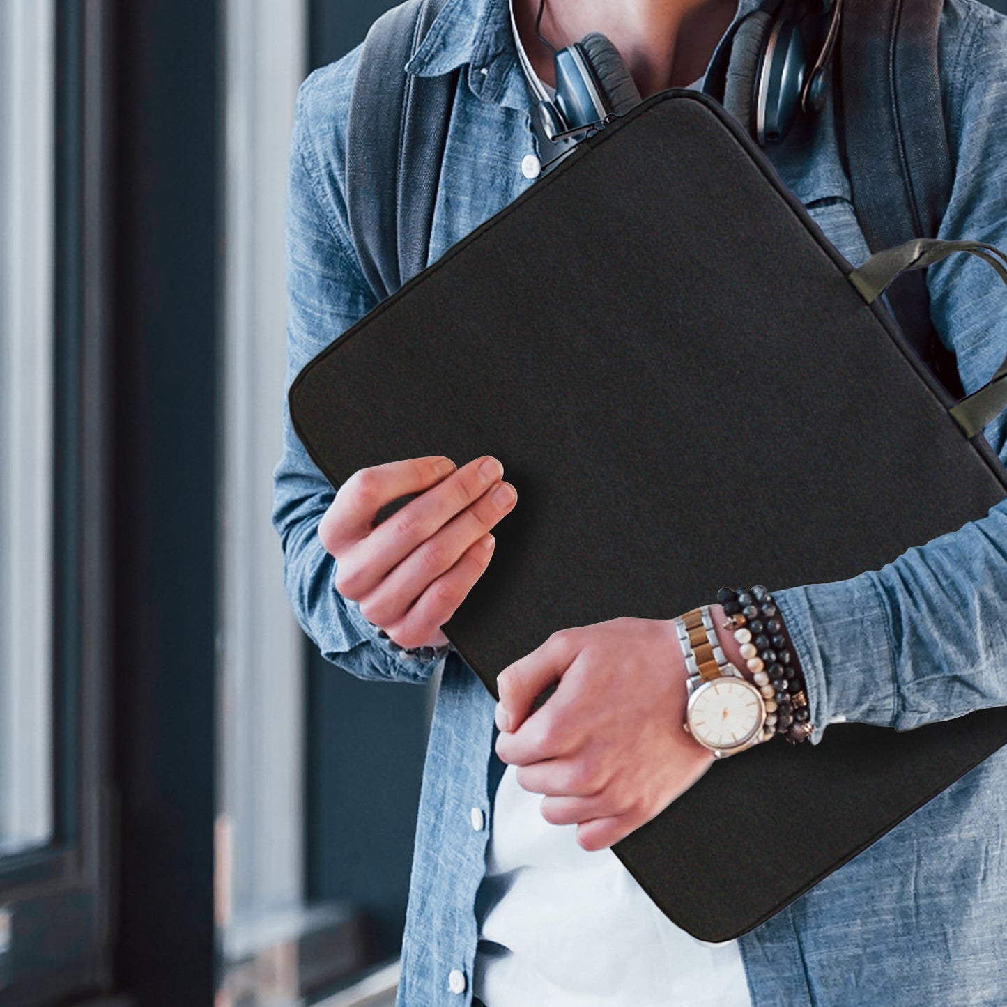 Water-Resistant Laptop Sleeve Bag for 13.3” Laptops