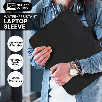 Water-Resistant Laptop Sleeve Bag for 13.3” Laptops
