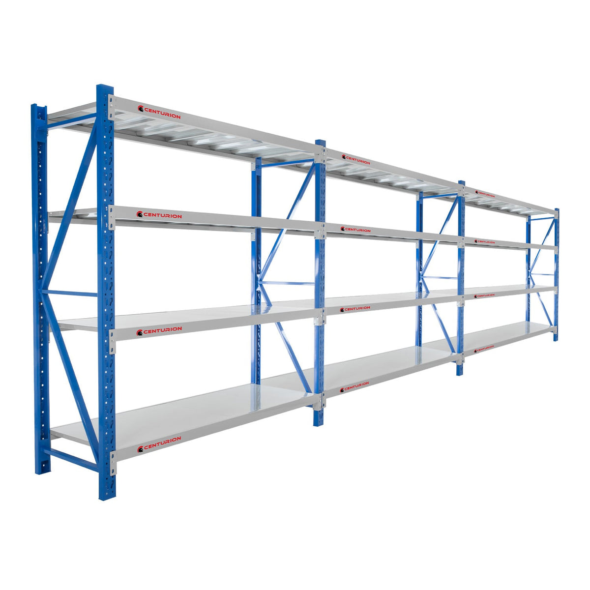 Centurion Standard 3 Bay Heavy-Duty All Steel Shelving 2m 1200kg Rack