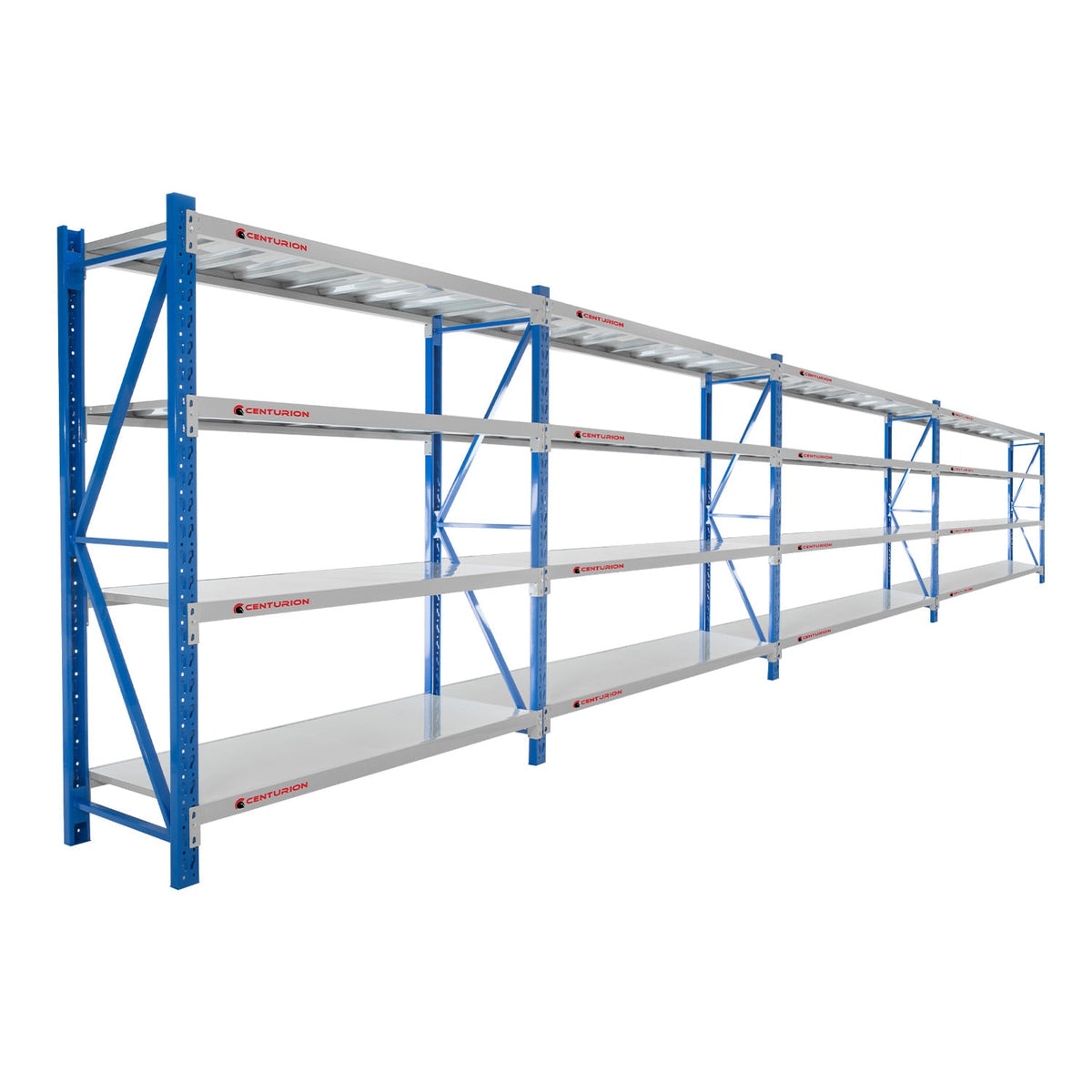 Centurion Standard 4 Bay Heavy-Duty All Steel Shelving 2.4m 1600kg Rack