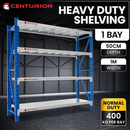 Centurion Standard 1 Bay Heavy-Duty All Steel Shelving 2.4m 400kg Rack