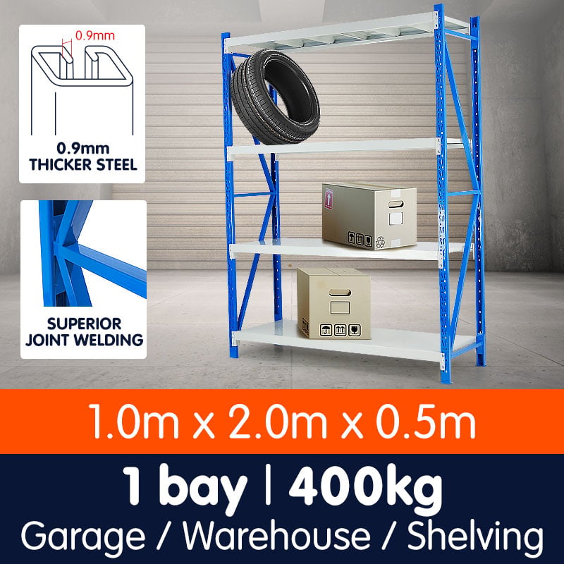 Centurion Standard 1 Bay 1M Wide Long-Span Garage Shelving 400kg