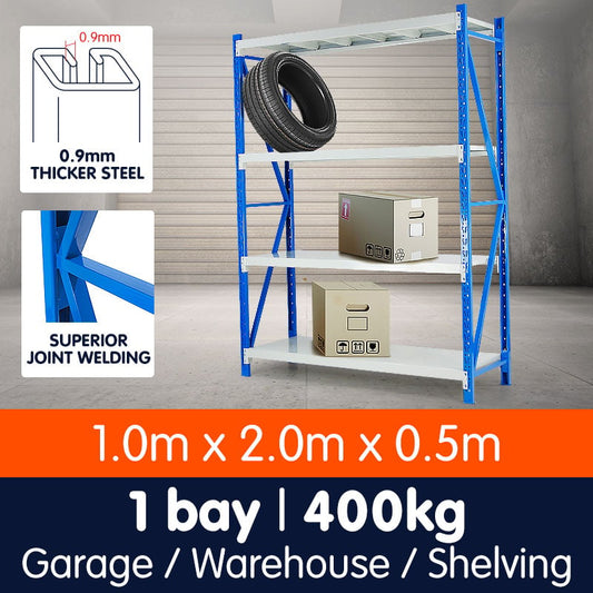 Centurion Standard 1 Bay 1M Wide Long-Span Garage Shelving 400kg