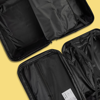 Olympus 3PC Noctis Luggage Set Hard Shell ABS+PC - Stygian Black