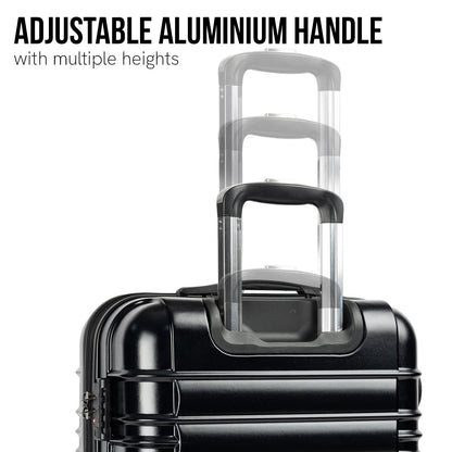 Olympus 3PC Noctis Luggage Set Hard Shell ABS+PC - Stygian Black