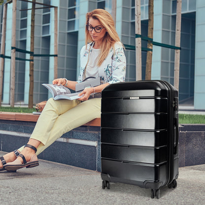 Olympus Artemis 24in Hard Shell Suitcase ABS+PC  Jet Black