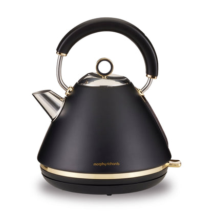 Morphy Richards Ascend Soft Gold Kettle Toaster Set 1.5L Electric Jug & 4-Slice Toaster Satin Black