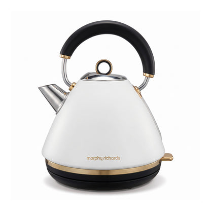Morphy Richards Ascend Kettle and Toaster Set White Soft Gold 1.5L Jug Kettle 4 Slice Toaster Breakfast Pack