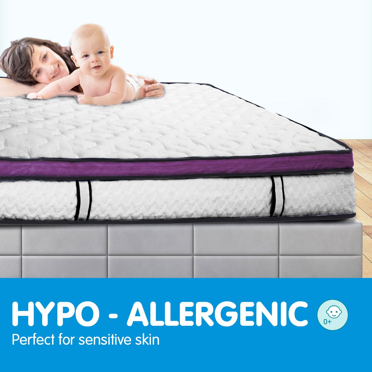 Laura Hill Euro Top Spring Pocket Mattress Queen - 30cm