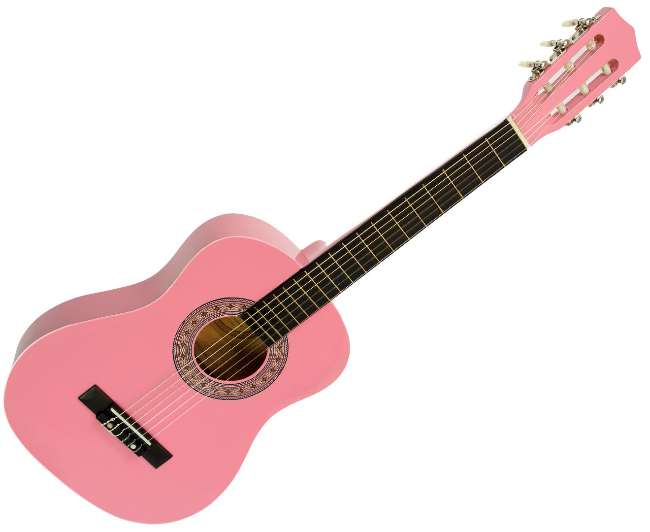 Karrera 34in Acoustic Childrens Wooden Guitar - Pink