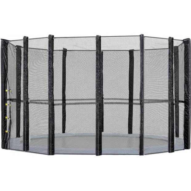 8ft Trampoline Replacement Safety Pad and Net Round  6 Poles Blue