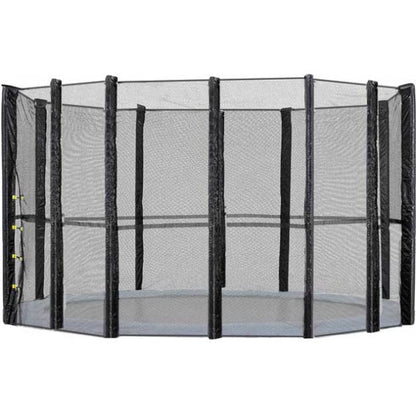 8ft Trampoline Replacement Safety Pad and Net Round  6 Poles Blue