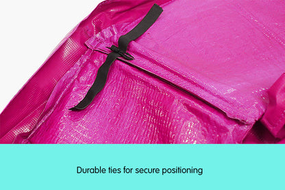 10ft Trampoline Replacement Safety Pad and Net 8 Poles Pink