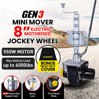 Gen3 Mini Mover 12V 550W Electric Motorised Jockey Wheel