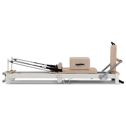 Powertrain Velora Pilates Reformer Machine Aluminium Foldable Multifunctional Home Gym Equipment Exercise Trainer Beige