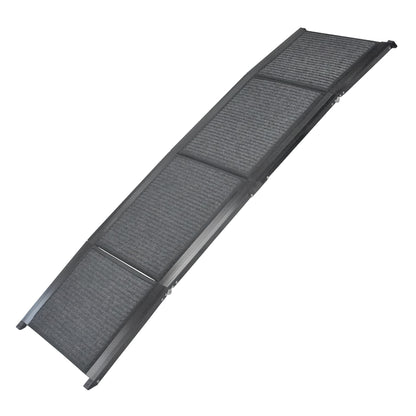 Furtastic Folding Aluminium Dog Ramp for Non-slip Cars Marine Carpet Pet Stairs