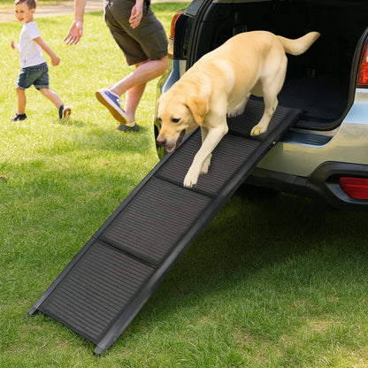 Furtastic Dog Pet Ramp Stairs Car Vehicle Folding Aluminium Cats Non-Slip Felt Safety
