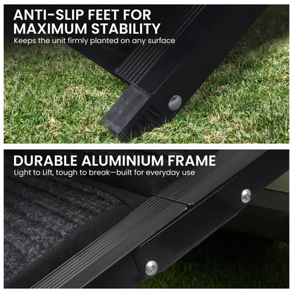 Furtastic Dog Pet Ramp Stairs Car Vehicle Folding Aluminium Cats Non-Slip Felt Safety