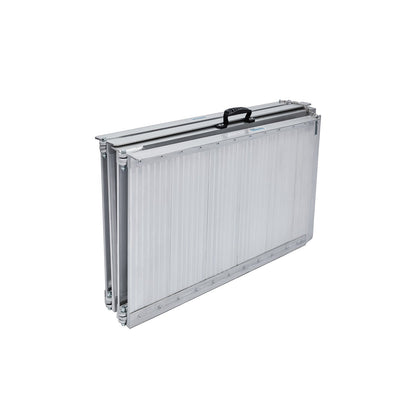 Kartrite 4ft Aluminium Foldable Wheelchair Ramp Non-Slip R02 Silver