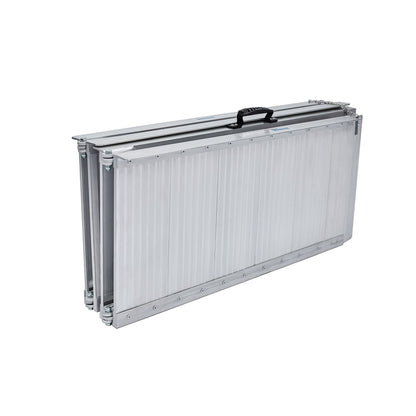 Kartrite 6ft Aluminium Foldable Wheelchair Ramp Non-Slip R02 Silver