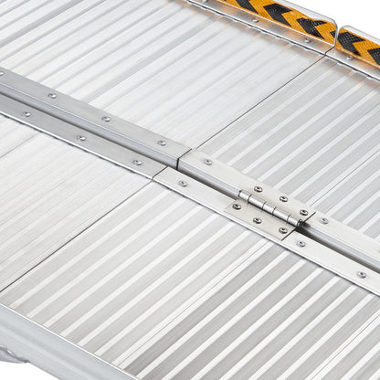 Kartrite 6ft Aluminium Foldable Wheelchair Ramp Non-Slip R02 Silver