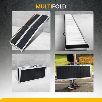 Kartrite Folding Aluminium Wheelchair Ramp 4FT Portable Mobility Access Ramp