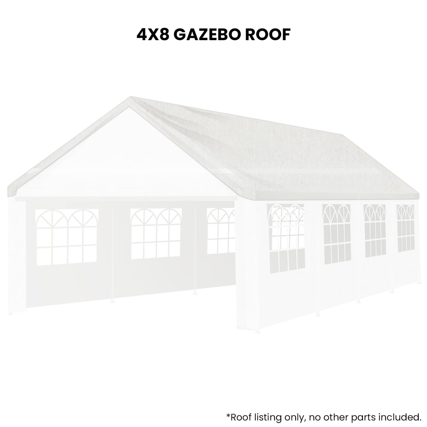 Wallaroo 4x8 White Premium Outdoor Event Marquee Replacement Roof