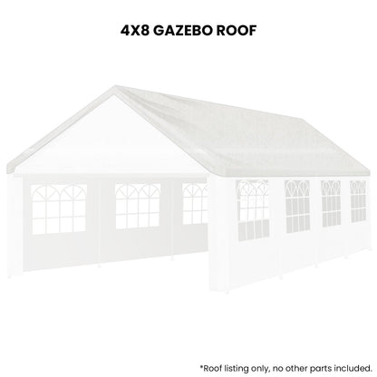 Wallaroo 4x8 White Premium Outdoor Event Marquee Replacement Roof