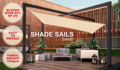 Wallaroo Square Shade Sail: 3m x 3m - Sand