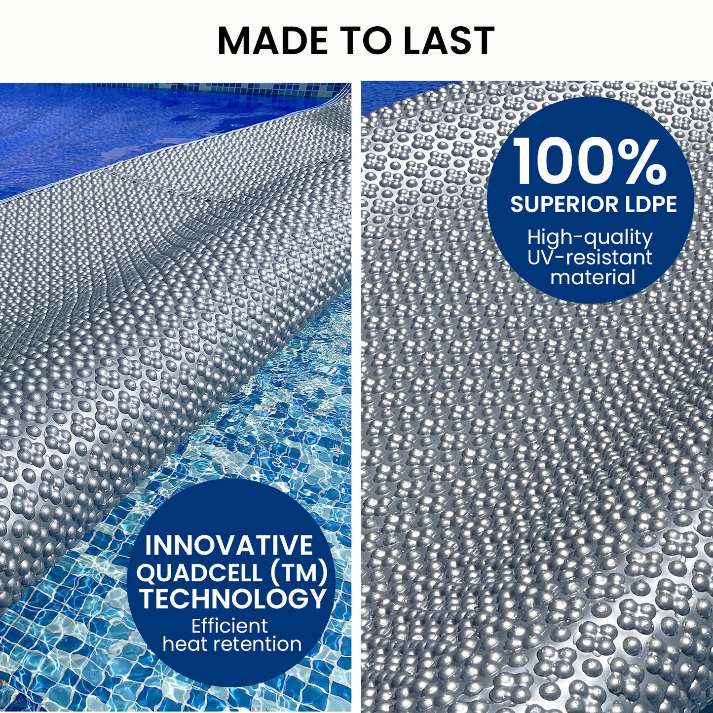 HydroActive QuadCell Swimming Pool Cover 500 Micron 12m x 6.4m