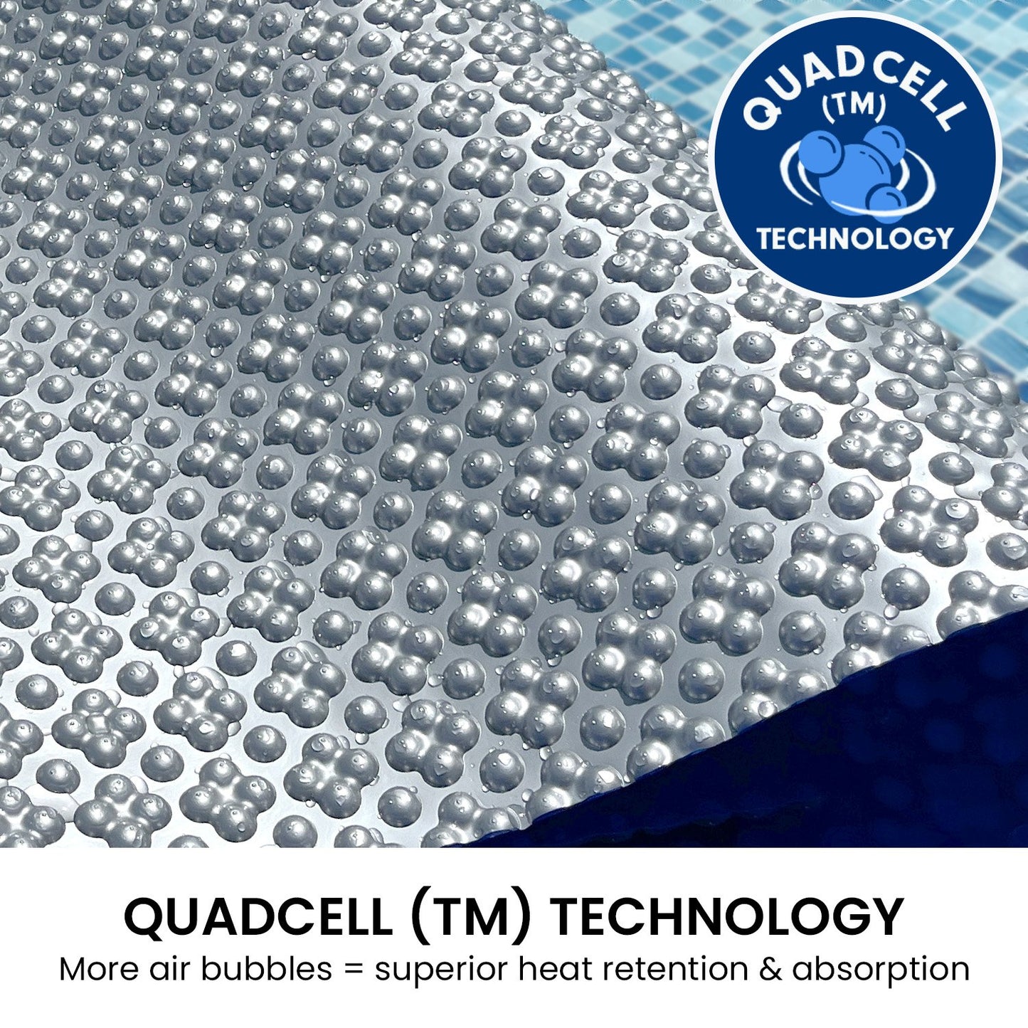 HydroActive QuadCell Swimming Pool Cover 500 Micron 12m x 6.4m