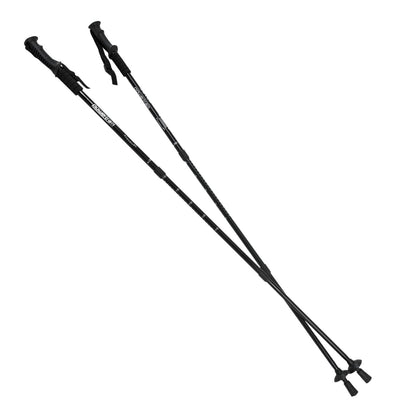 Powertrain Anti-Shock Trekking Hiking Walking Poles Sticks Pair Black