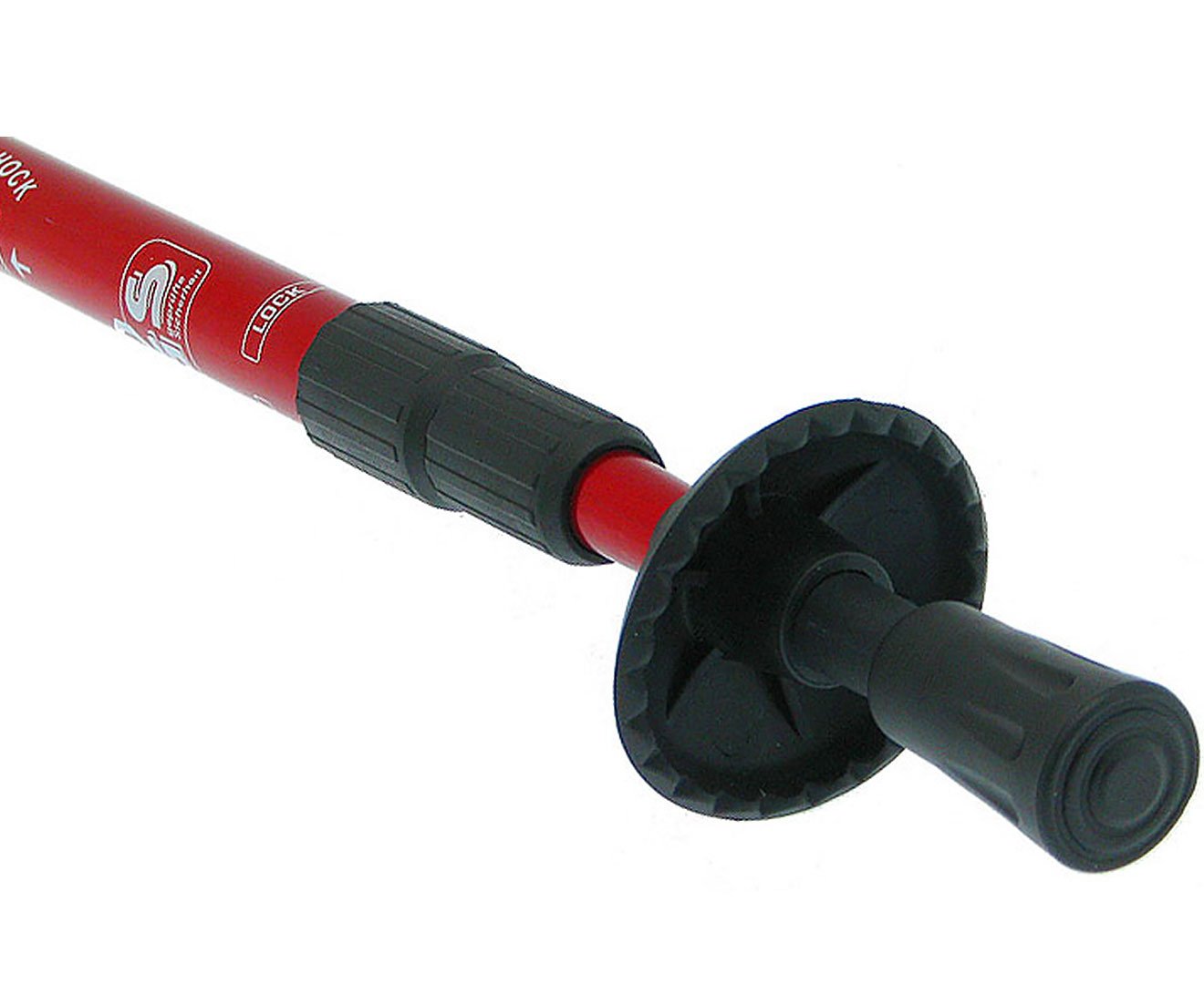 Anti-Shock Trekking Hiking Walking Poles Sticks Pair - Red