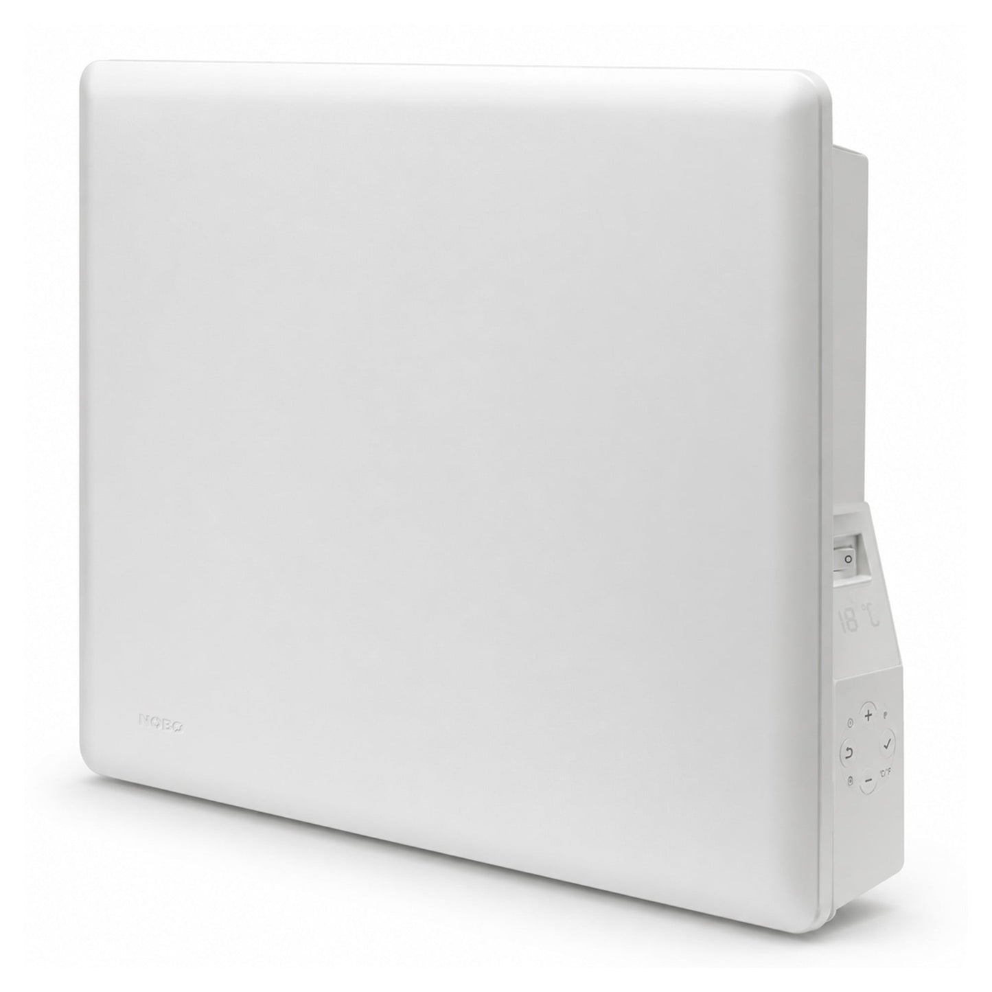 Nobo 1000W Compact Electric Panel Heater with Castors & Wall Mount - Refurbished