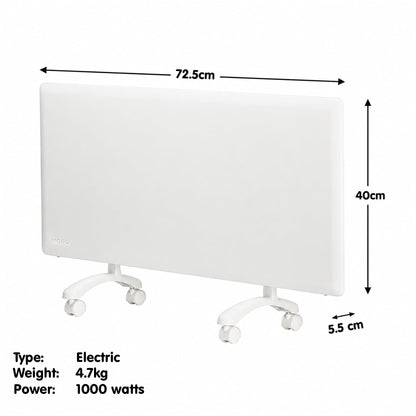 Nobo 1000W Slimline Electric Panel Heater with Timer - Refurbished