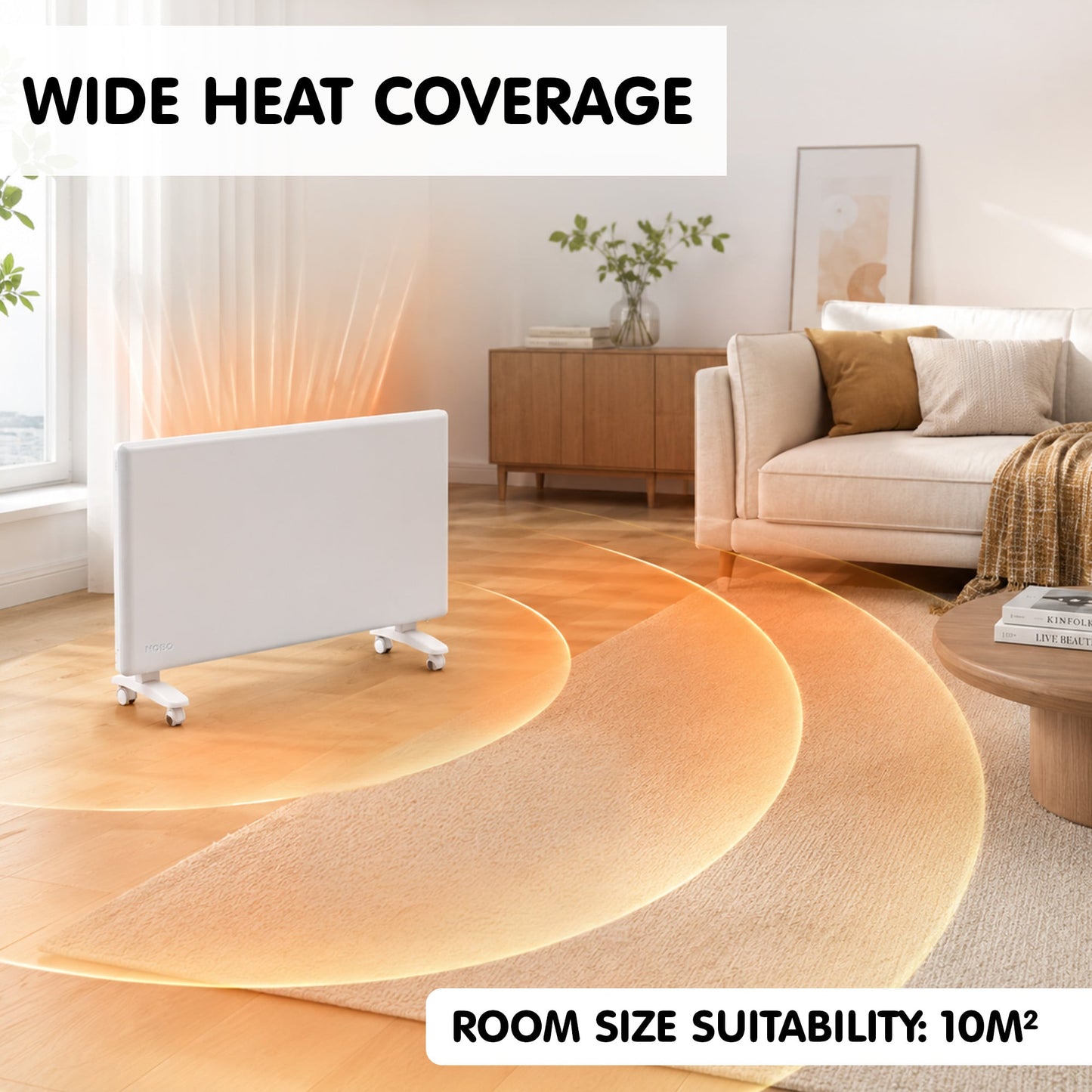 Nobo 1000W Slimline Electric Panel Heater with Timer - Refurbished