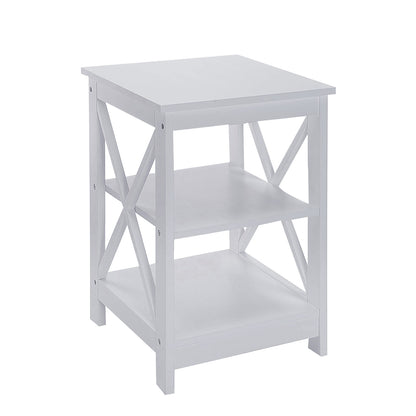 Sarantino Orson 2-Tier Bedside Table - White