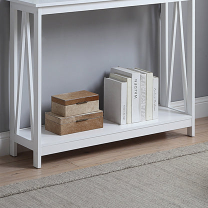 Sarantino Grace A-Frame Console Table - White