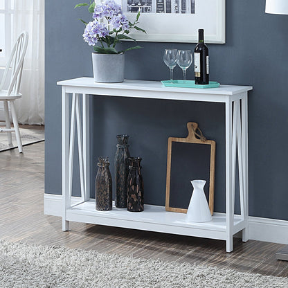 Sarantino Grace A-Frame Console Table - White