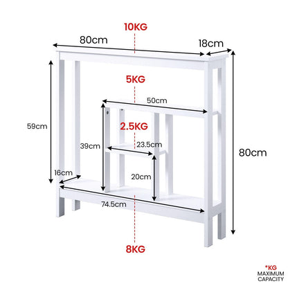 Sarantino Julian Console Table - White