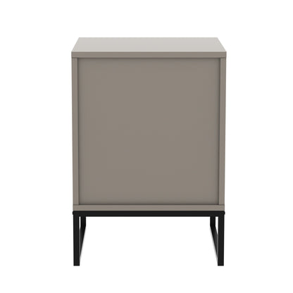 Sarantino Elton Fluted Grey Bedside Table