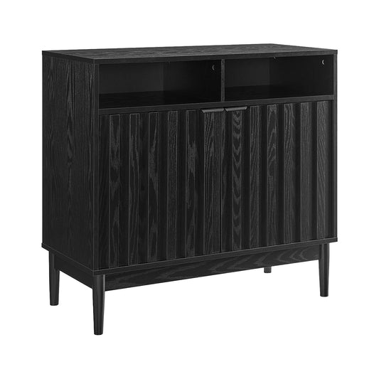 Sarantino Eleni 2-Door Sideboard Buffet Hallway Cabinet Storage Console Cupboard in Black