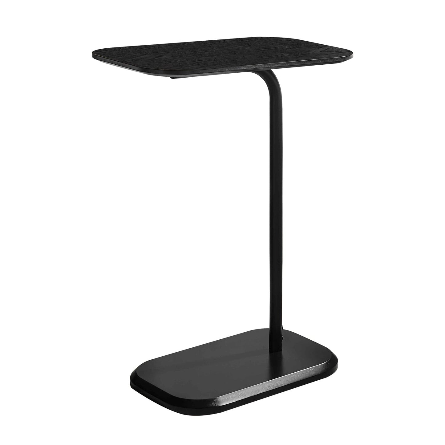 Sarantino Beveled Edge C-Shaped Side Table - Black