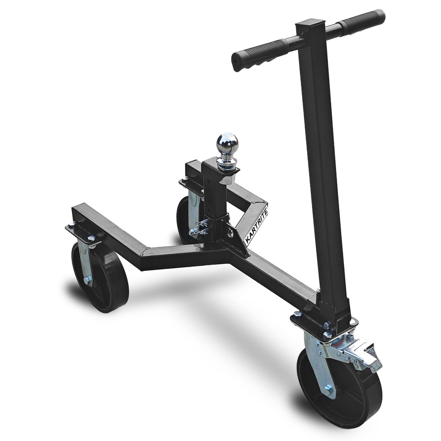 Kartrite Trailer Dolly Adjustable 2in Hitch Ball 1500kg Tongue Weight Capacity w/8in Swivel Wheels Steel Trailer Mover